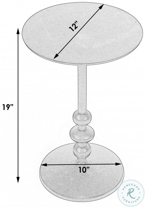 Zora Bronze PC Pedestal End Table From Butler Coleman Furniture