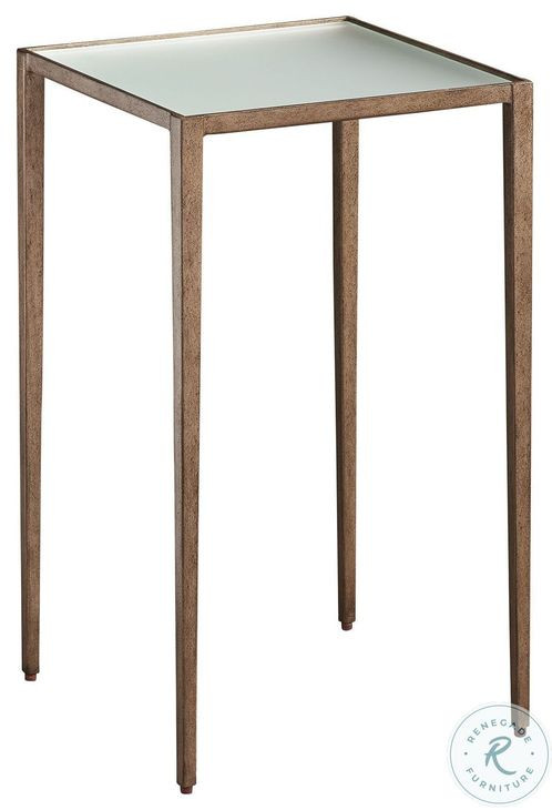 Laguna Textured Brass Wyland Accent Table by Barclay Butera