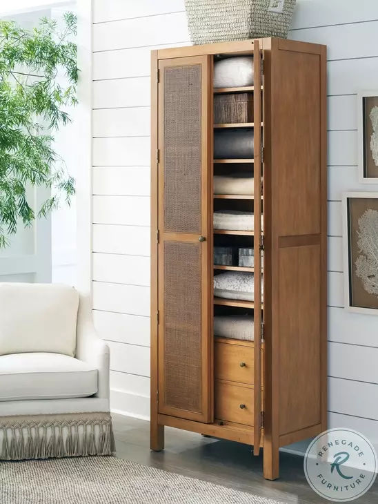Laguna Light Nutmeg Surf Storage Cabinet by Barclay Butera