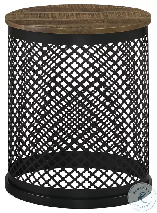 Aurora Natural And Black Accent Table