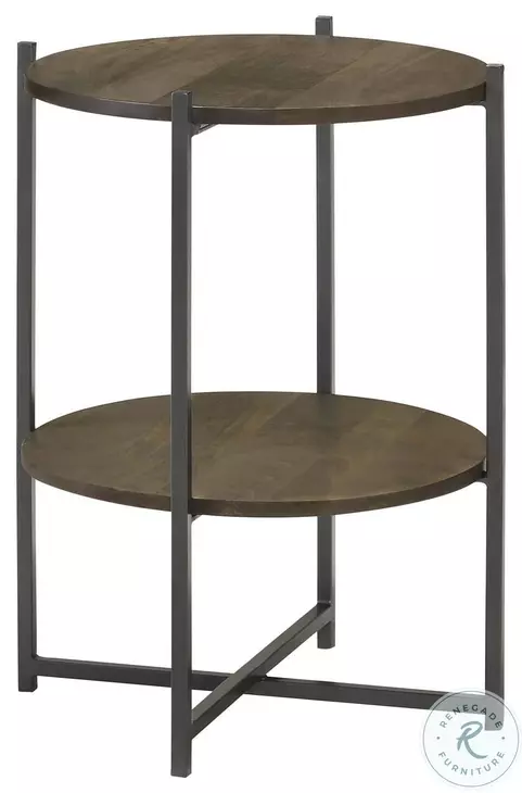 Axel Natural And Gunmetal Accent Table