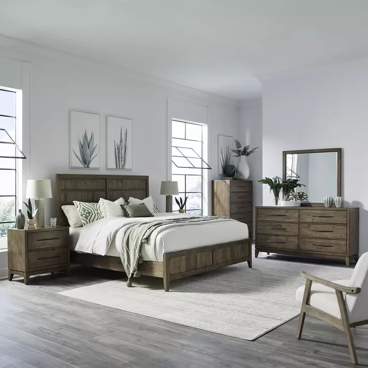 Lake House Harvest Brown Panel Bedroom Set