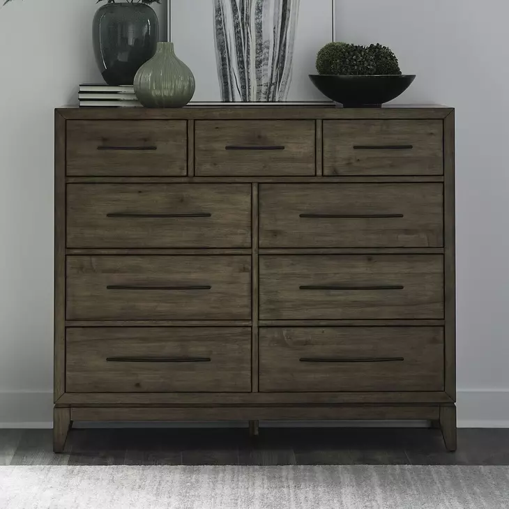 Lake House Harvest Brown 9 Drawer Chesser