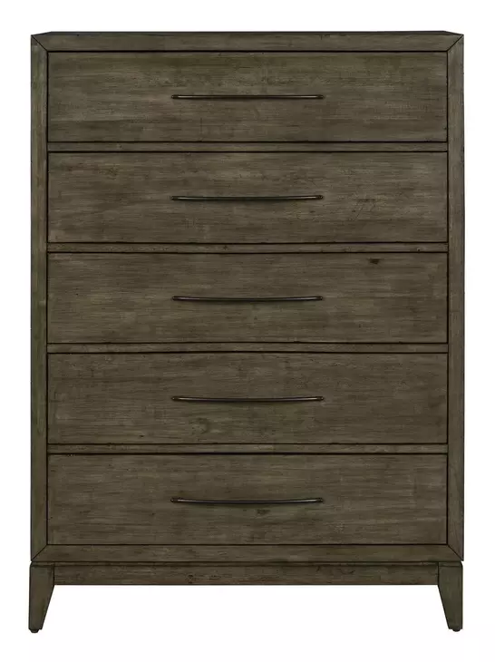 Lake House Harvest Brown 5 Drawer Chest