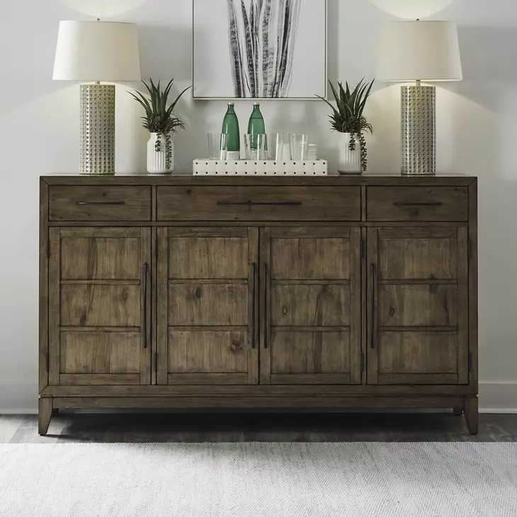 Lake House Harvest Brown 4 Door Buffet