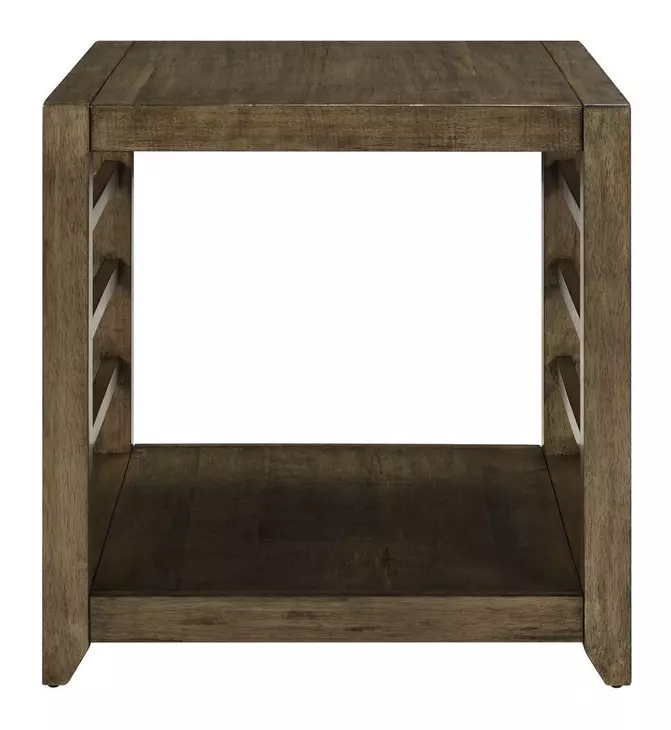 Lake House Harvest Brown Rectangular End Table