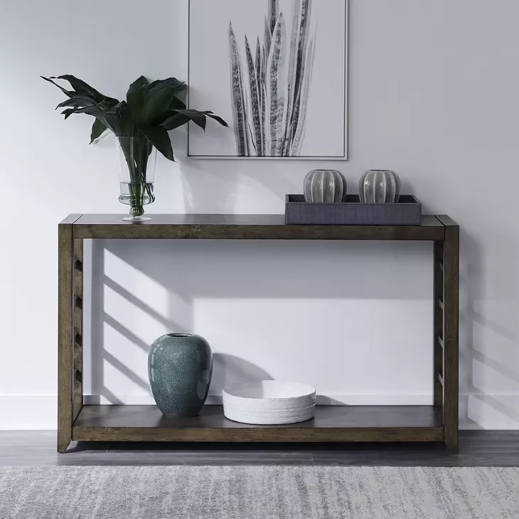 Lake House Harvest Brown Rectangular Sofa Table