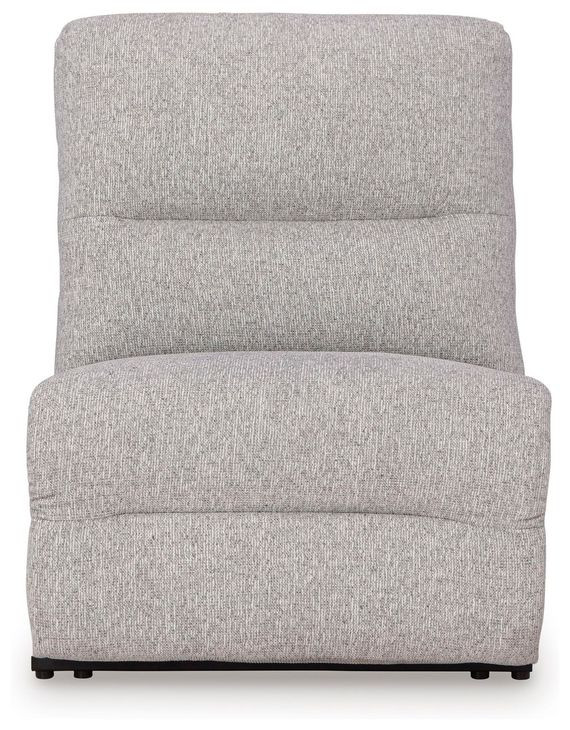 Acklen Place Pewter Performance Fabric 7 Piece Modular Zero Gravity Power Sectional Reclining Sofa with Pillows and USB Charging