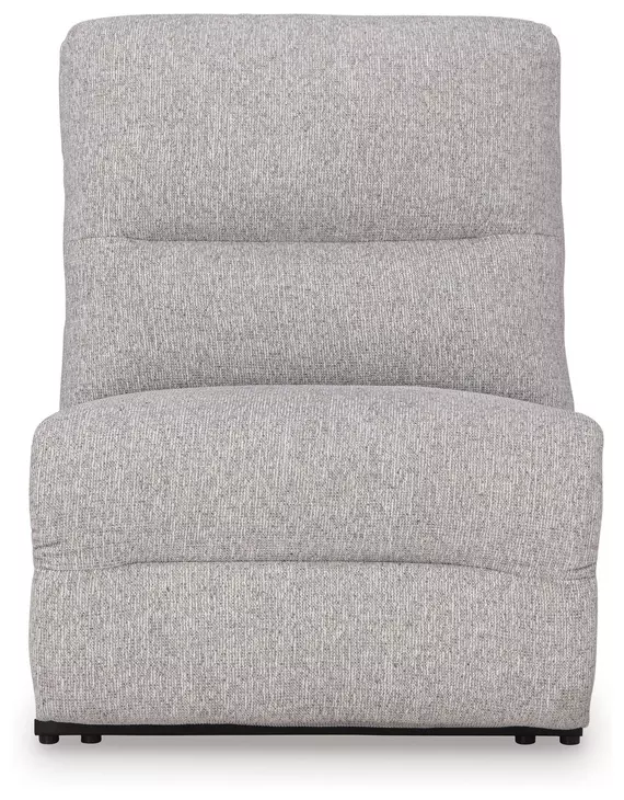 Acklen Place Pewter Performance Fabric 7 Piece Modular Zero Gravity Power Sectional Reclining Sofa with Pillows and USB Charging