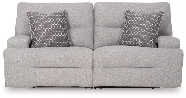 Acklen Place Pewter Performance Fabric 2 Piece Modular Power Reclining Sectional with Pillows and USB Charging