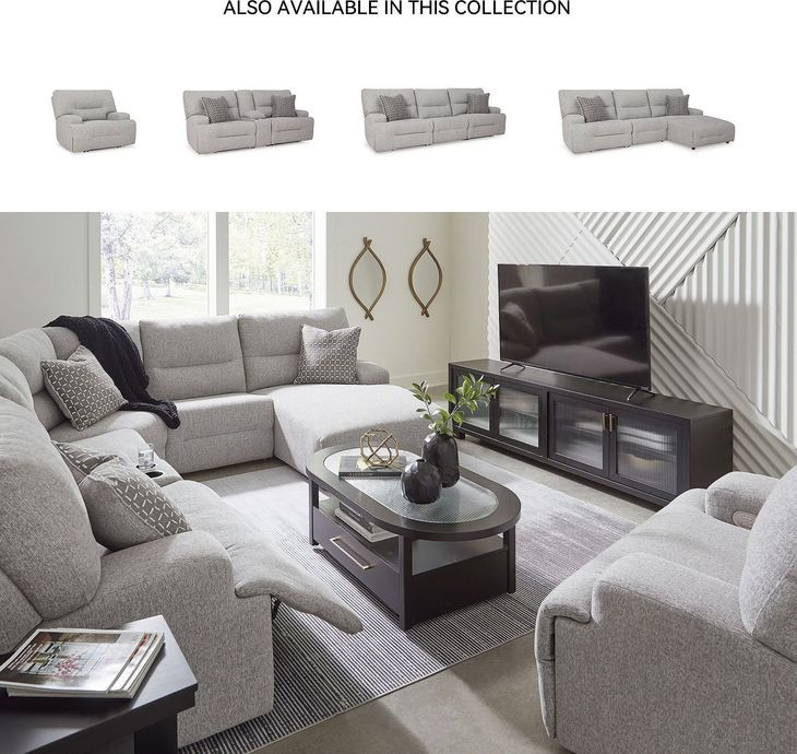 Acklen Place Pewter Performance Fabric Power Recliner