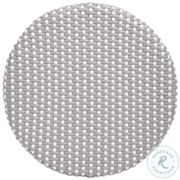 Tobias Grey Rattan Round Bar Stool