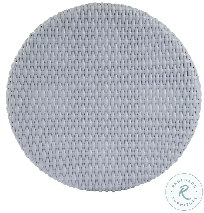 Tobias Twilight Blue Rattan Performance Fabric Bar Stool