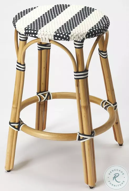 Tobias Blue Performance Fabric Counter Stool