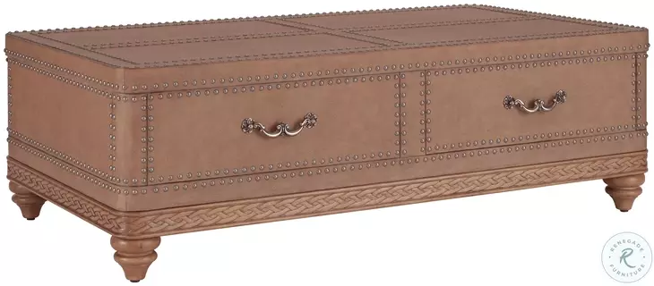 Lisbon Chestnut 2 Drawer Trunk Cocktail Table