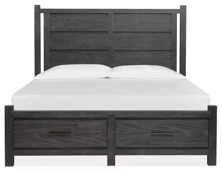 Plum Creek Ravenwood Black Queen Storage Panel Bed