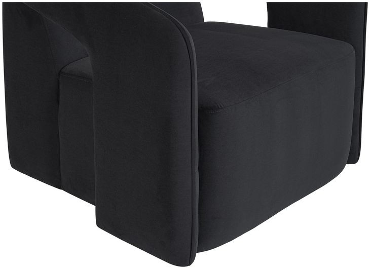 Llorente Abbington Black Swivel Upholstered Lounge Chair