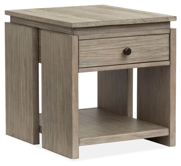 Conrad Stone Harbor Gray Rectangular End Table