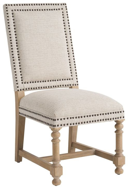 Anderson Beige Upholstered Chair with Nailhead Trim
