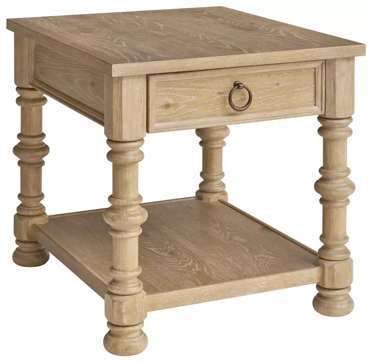 Hollister Brown Rectangular End Table