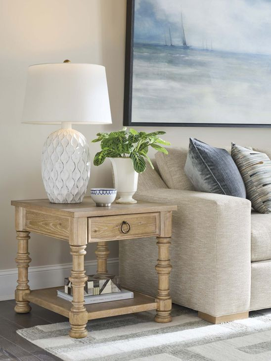 Hollister Brown Rectangular End Table