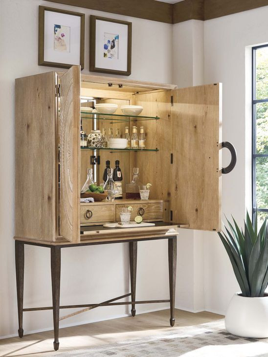 Hammond Brown 2 Doors Bar Cabinet