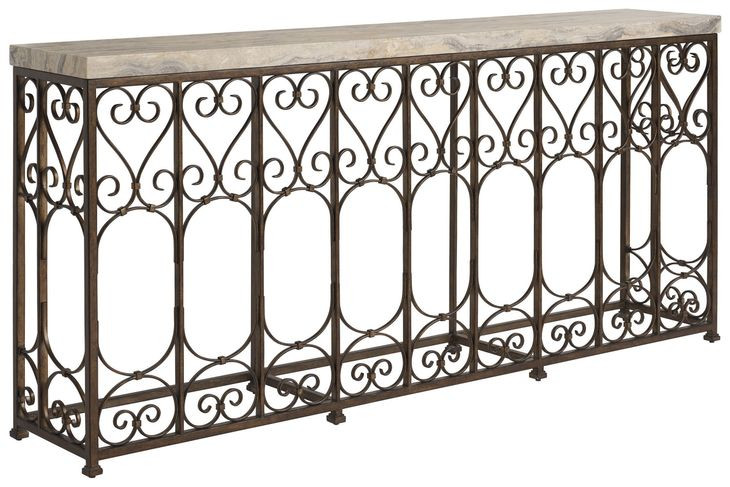 Fletcher Brown Rectangular Console Table