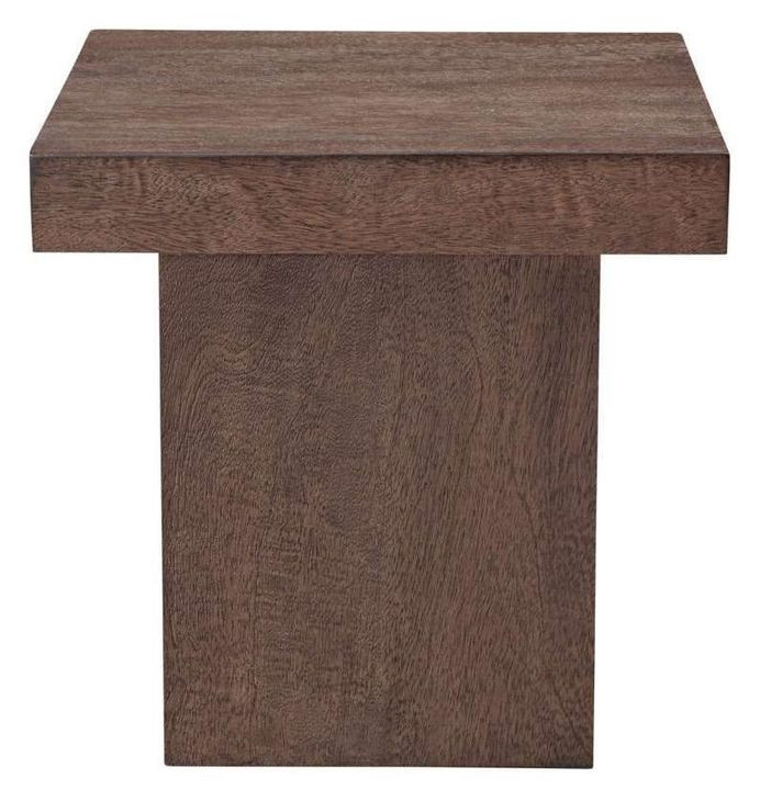Padula Dark Brown Mango Square Large End Table