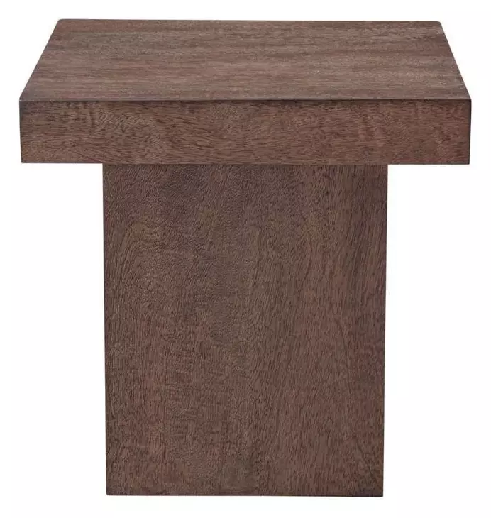 Padula Dark Brown Mango Square Large End Table