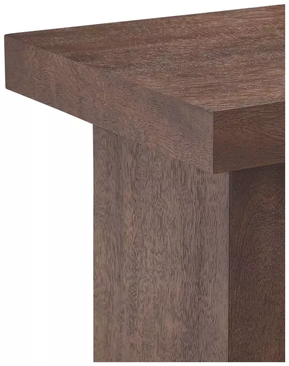 Padula Dark Brown Mango Square Large End Table