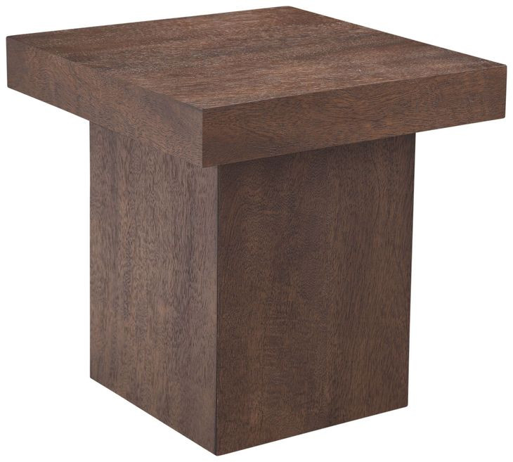 Padula Dark Brown Mango Square Large End Table