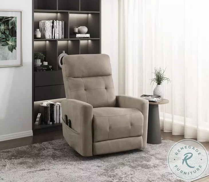 Wichita Brown Power Lift Chair with Heat And Massage