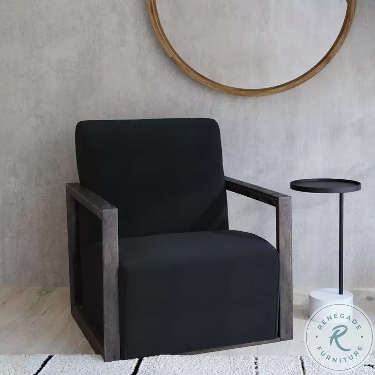 Asher Velvet Smoke Accent Chair