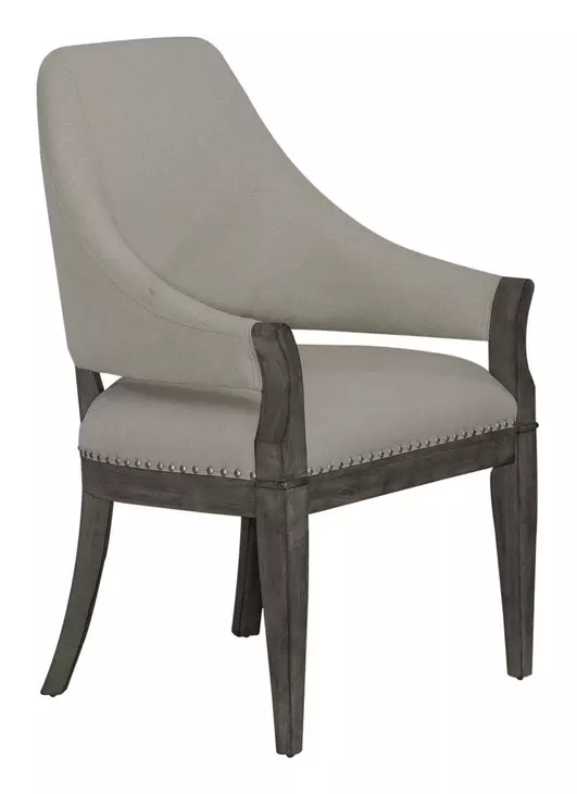 Westfield Havana Brown and Sand 5 Piece Pedestal Base Dining Set with Nailhead Trim