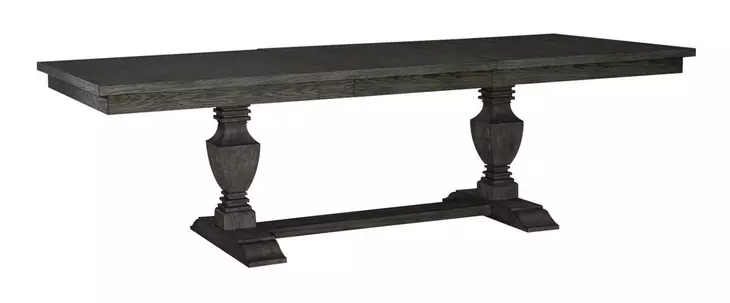 Westfield Havana Brown and Sand 7 Piece Extendable Trestle Base Dining Set with Nailhead Trim