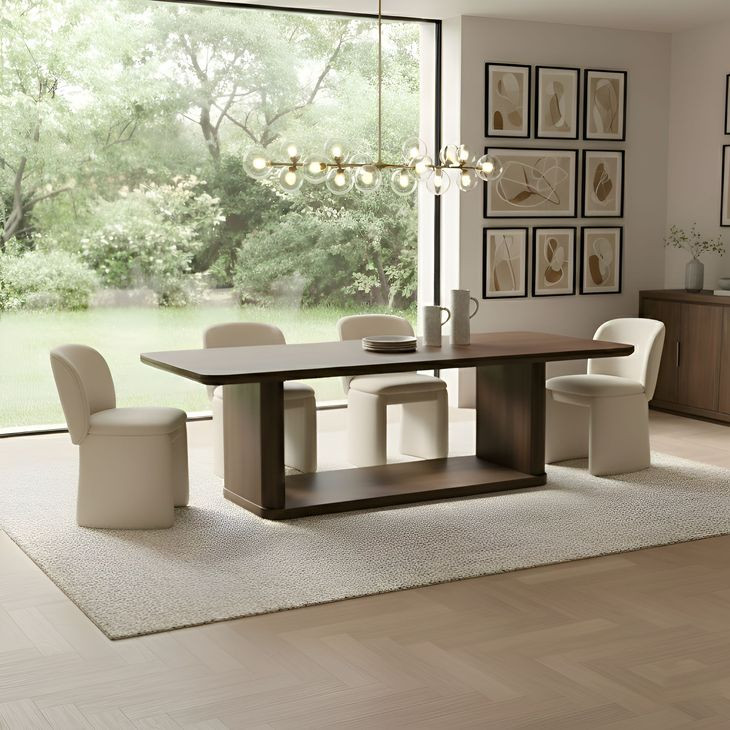 Lozano Warm Walnut Brown 95" Rectangular Dining Table