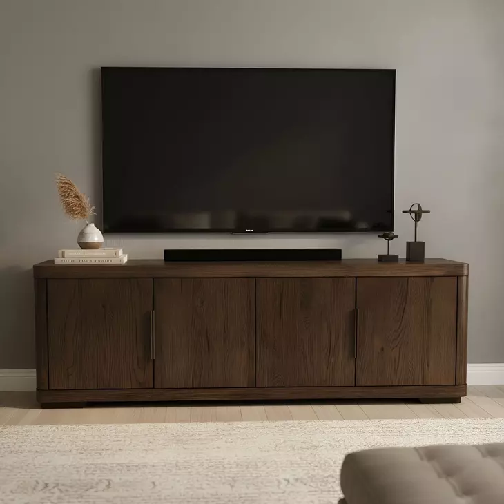 Lozano Warm Walnut Brown 71" TV Stand