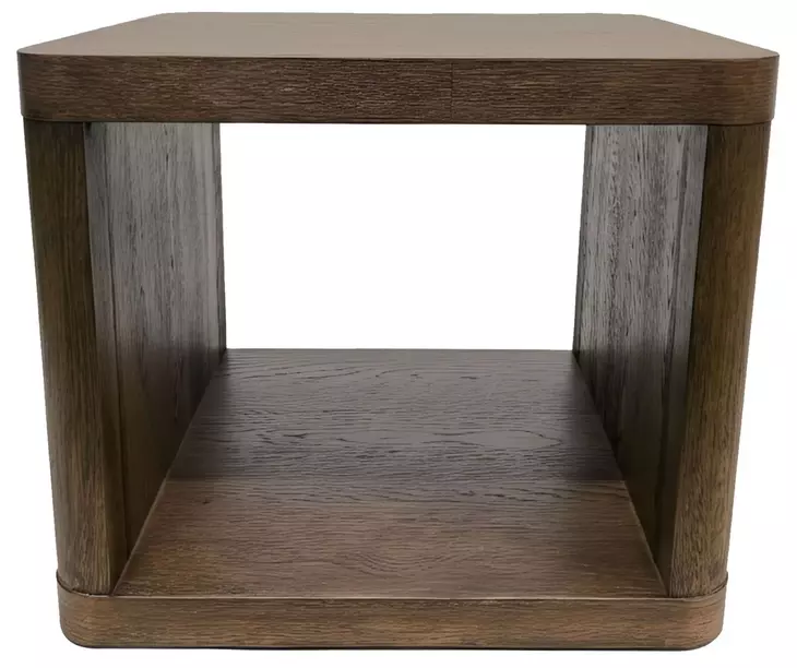 Lozano Warm Walnut Brown Square End Table