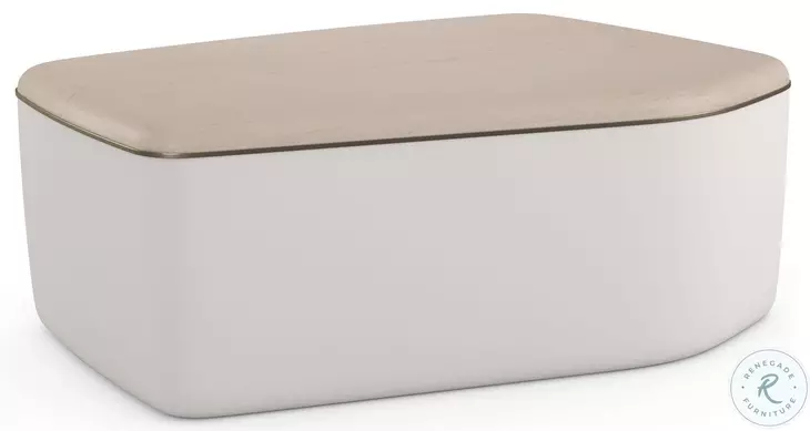 Serir Almost White And Whisper of Gold Medium Cocktail Table