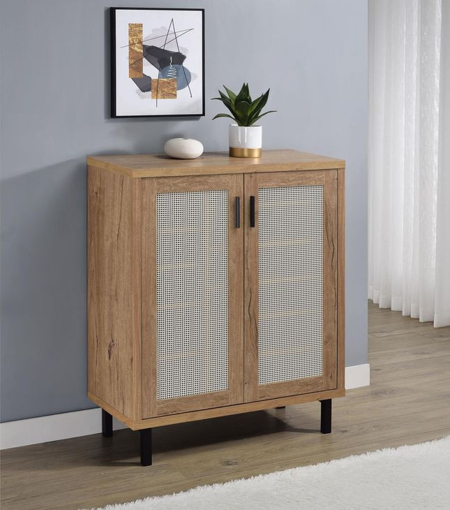 Teller Natural Oak 2 Door Shoe Storage Cabinet