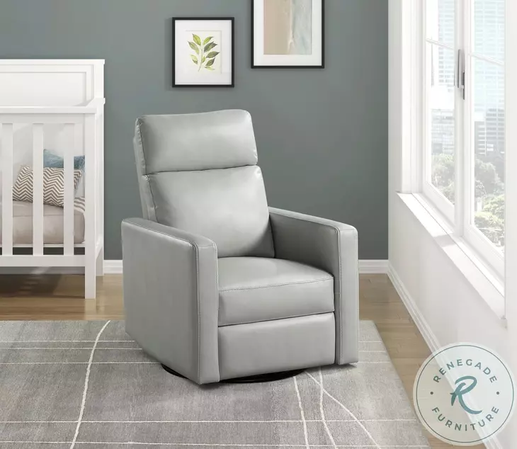 Olathe Smoke Swivel Recliner