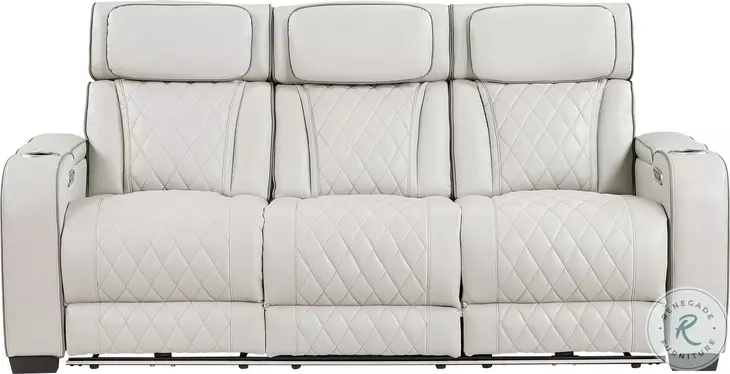 Fairway Taupe Double Power Reclining Sofa