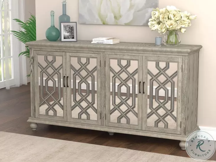 Melanie Antique White Accent Cabinet