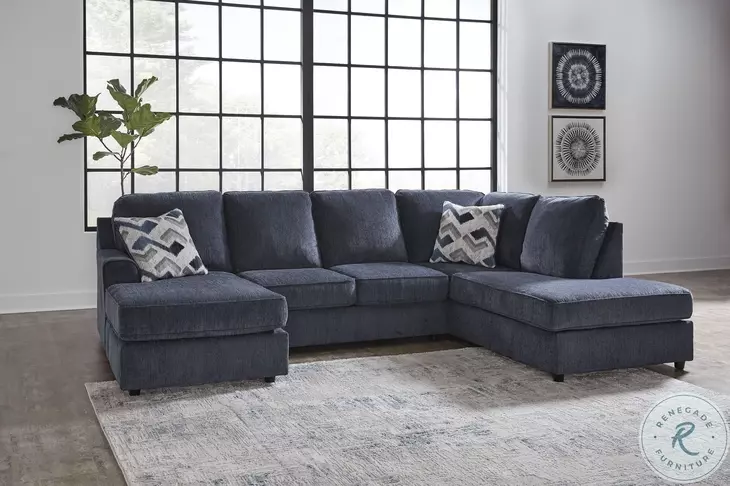Albar Place Cobalt 2 Piece Sectional with RAF Chaise