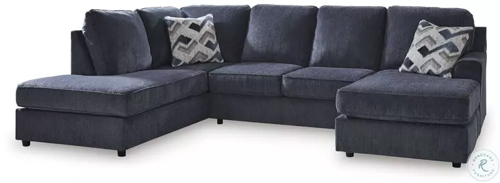 Albar Place Cobalt 2 Piece Sectional with LAF Chaise