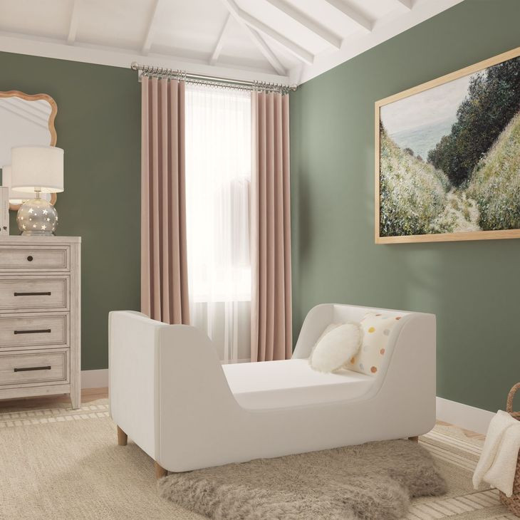 Gia Cream Upholstered Toddler Bed