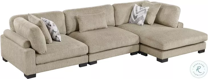 Tinley Brown 3 Piece Modular Sectional