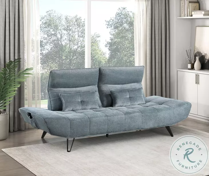 Quonsett Blue Adjustable Sofa