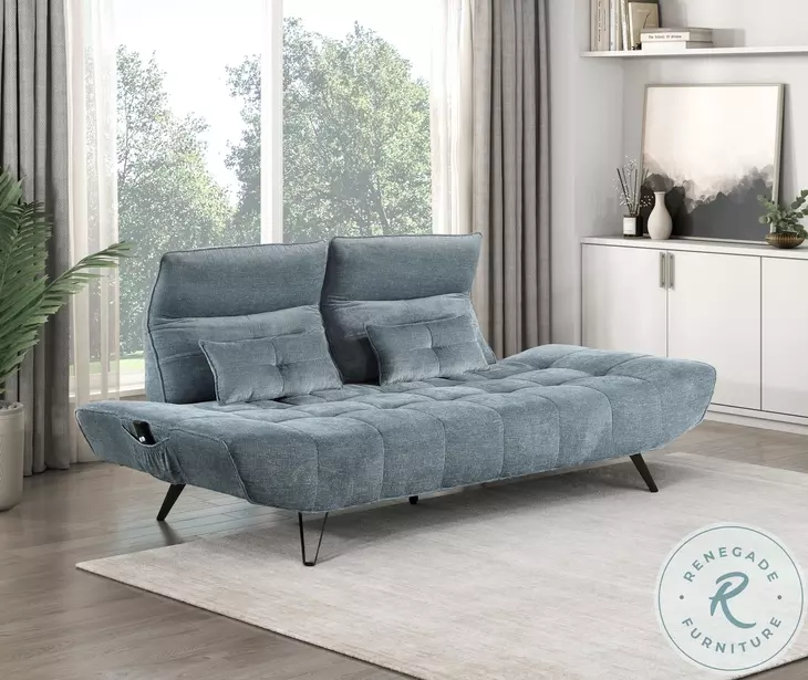 Quonsett Blue Adjustable Sofa
