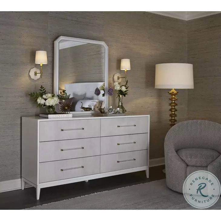 Ashford White Lacquer And Alabaster Dresser